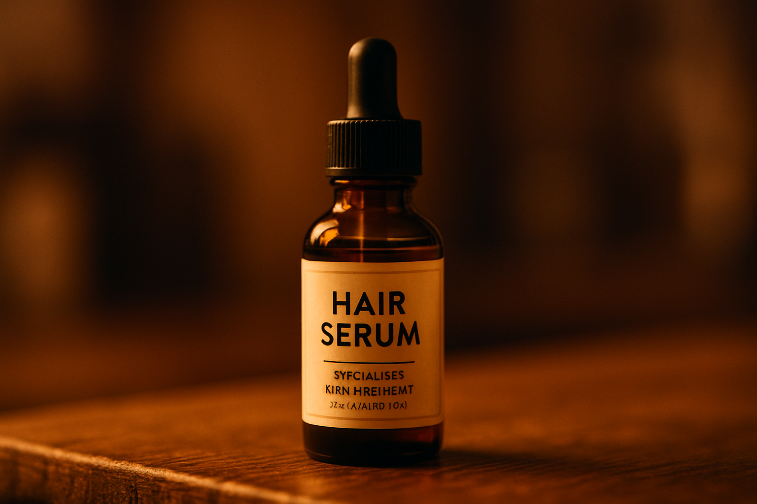 Close-up of a hair serum bottle symbolizing recovery hacks related to hairmaxxing shedding pitfalls.